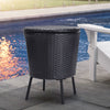 Outdoor Patio Furniture Rattan Ice Bucket Adjustable Bar Party Cooler Side Table
