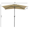 3m Rectangle Garden Banana Sun Parasol Patio Sun Shade Umbrellas Tilt Crank Kits