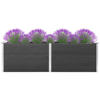 Garden Raised Bed 200x50x91 WPC Grey A3D3