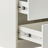 White High Gloss BedsideTable Cabinet Storage 2Drawers with LED Light Modern UK