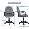 Leather Office Chair Computer Desk Chair Ergonomic Swivel Chair Home Study Grey