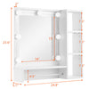 Mirrored Bathroom Cabinet LED White 1/2/3 Doors Mounted Cupboard Wall Mounted
