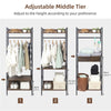 162cm Tall Wardrobe Clothes Rail Garment Rack Closet Organizer w/3 Tiers Shelves