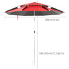 Outdoor Beach Umbrella 360°Adjustable Fishing Sun Shade Shelter with Stand Spike