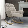 Velvet Rocking Chair Relaxing Rocker Lounge Armchair Living Room Fireside Sofa