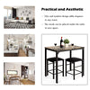 3PCS High Table & Chair Set Bar Kitchen Dining Breakfast Furniture Padded Stools