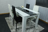 Dining Table Set and 6 4 black white Leather chairs kitchen table set of 4 or 6