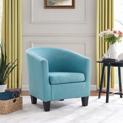 Fabric Tub Chair Armchair Occasional Accent Lounge Living Room Stylist Teal