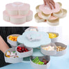 Snack Tray Petal Flower Candy Box Storage Containers Dried Fruit Plate Rotating