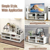 Modern TV Stand for TVs up to 40 Inch Wooden 4 Cubbies Media TV Console Table