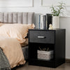 Modern Wooden Nightstand 2-tier Wooden Bedside Table End Table Storage Drawer