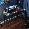 Gaming Desk Black Computer Desk Working Study Table Bookshelf Office Furniture