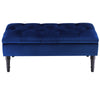 Footstool Pouffe Velvet Upholstered Ottoman Seat Bench Storage Box Long Chair UK
