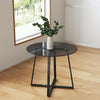 Compact Round Glass Dining Table & 2/4 Chairs Set Kitchen Room Home Furniture UK
