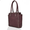 Metal Studded Womens Winged Large Tote Bag Ladies Shoulder Handbag