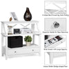 Console Table Large Capacity Drawer & Wide Open Shelf Storage Sofa Table Bedroom