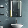 Bathroom Storage Mirror Cabinet Shelf White LED Wall Mirror with Demister Pad UK