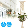 2X Wall Hanging Macrame Jute Hangers Flower Plant Pot Planter Basket Holder UK