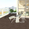 11x Decking Tiles Composite Interlocking WPC Terrace Tile Patio Balcony 30x30cm