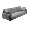 3 Seater Sofa Bed Grey Linen Fabric Living Room Couch Settee Large Cushion Seat