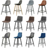 2X Bar Stools PU/ Velvet/ Fabric Breakfast Stool Chairs Kitchen Pub Grey Brown