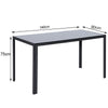 Tempered Glass Top Dining Table Chairs Set Metal Frame Kitchen Dinner Furniture