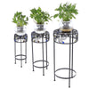 3Pcs Tall Modern Plant Pot With Stands Set Modern Freestanding Planter