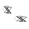 2PCS/Set Black Industrial Metal X Shape Table Legs Desk Bench X Cross Frame Legs