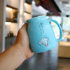 420ML Cat Kitten Ceramic Coffee Mug Tea Milk Water Cup Handle Lid Gift New