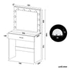 Dressing Table White Vanity Set Makeup Desk with Stool Mirror Drawer LED Lights