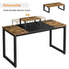 Wooden Computer Desk Study Desk Home Office PC Table with Movable Monitor Stand
