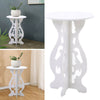 Sofa Side Tables Living Room Round Tea Coffee Lamp Plant Stand White Furniture