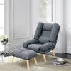 Orthopeadic Fabric High Back Armchair Recliner Lounge Sofa Chair Seat with Stool