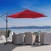 3 m Banana Parasol Sun Shade Umbrella Garden Parasol Adjustable with Base