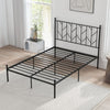 4FT Double Bed Frame with Headboard Metal Platform Bed w/30 cm Under Bed Storage