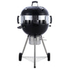 22" Kettle BBQ Barbecue Charcoal Grill with Pizza Oven Outdoor Garden Camping