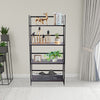 4 Tier Bookshelf Home Office Industrial Bookcase Wooden Storage Display Shelves