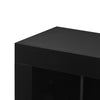Modern High Gloss Bedside Table 6 Storage with Door Nightstand Cabinet LED Light