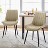 Dining Chairs Set of 2 Faux Leather Kitchen Chairs with Metal Legs Restaurants