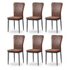 New Set of 4/6 Dining Chairs Padded Seat High back Metal Legs Home Furniture