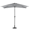 2x3m Rectangle Garden Parasol with Base Set Beach Umbrella Sun Shade Crank Tilt