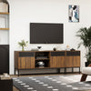 Mondeer Industrial TV Stand Cabinet TV Unit with 2 Hollow Metal Door Panels