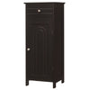 Bathroom Storage Cabinet Floor Standing Wooden Cupboard w/ Single Door & Drawer
