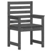 7 Piece Garden Dining Set Grey Solid Wood Pine I8G6