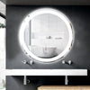 60cm Round Anti-fog LED Lighted Mirror Wall Mounted Bathroom Mirror Touch Switch