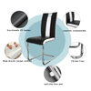 Dining Chair Set of 2 High Back PU Leather Chrome Leg Kitchen Office Padded Seat