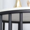 Round Coffe Table Marble Tabletop Sofa End Table Leisure Reception Home Office