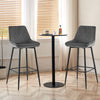 2X Modern Bar Stools Velvet Breakfast Stool Kitchen Pub Chair Metal Leg
