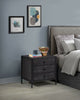 Bedside Table Cabinet Bedroom Furniture Nightstand 3 Drawer Black