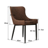 Set of 2 Faux Leather/Suede Dining Chairs Metal Legs Reception Restaurant Chair
